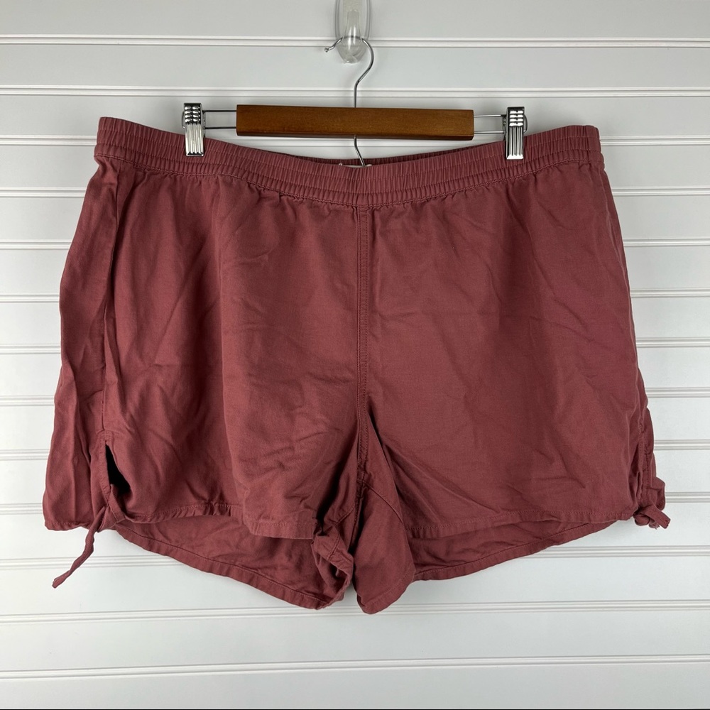 Madewell Autumn Berry Pull On Side Tie Shorts Lightweight XXL - Picture 2 of 10